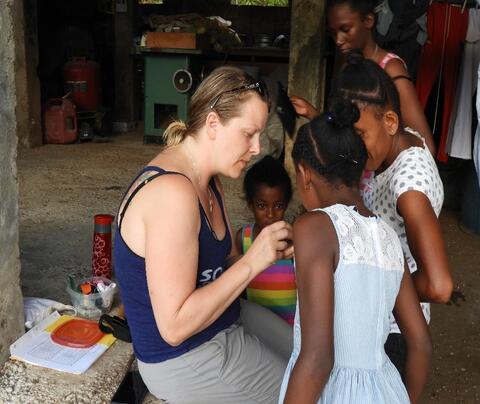 Bird banding demonstration