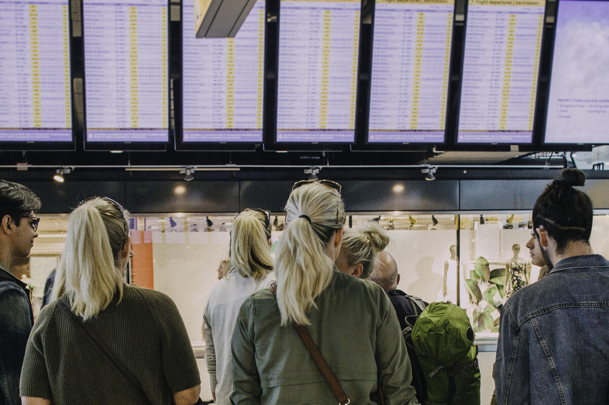 People in airport